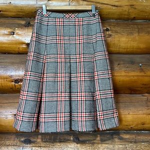 Vintage Wool Plaid 1970’s Pleated Skirt